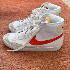 Nike Blazer White and Red/Orange High-Tops 9
